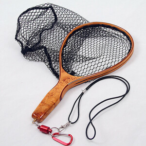  for mountain stream landing net scoop net sphere net crank steering wheel wood Raver net fly fishing wooden carrying 