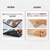 キャンプ用品 焚き火シート 防火シート 防炎 防火布 アウトドア バーベキュー グリルマット 耐熱 耐火 芝生保護 薪ストーブ 収納袋付き L_画像3