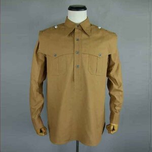 プルオーバーシャツ メンズ ロングスリーブ シャツ カジュアル ミリタリー カーキ マルチポケット ワークウェア 軍事風 XL