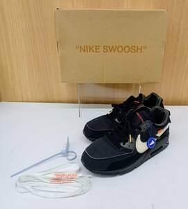 OFF-WHITE × NIKE AIR MAX 90 BLACK/CORN ナイキ オフホワイト エアマックス AA7293-001 スニーカー 26.5 ブラック 通年