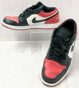 AIR JORDAN 1 RETRO LOW "BRED TOE" 553558-612 （ジムレッド/ブラック/ホワイト）