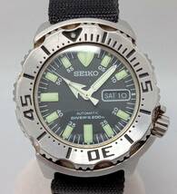 ジャンク SEIKO セイコー 7S26-0350 ダイバーズ ブラックモンスター デイデイト 自動巻 稼働品_画像1