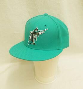 NEW ERA ニューエラ Florida Marlins フロリダ マーリンズ ベースボール キャップ 帽子 グリーン 緑系 ロゴ カジキ 刺繍 7 3/8 店舗受取可