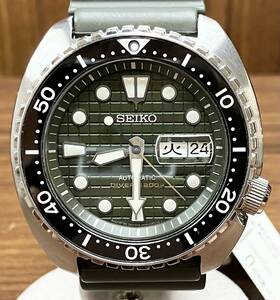 SEIKO セイコー 4R36-08D0 ビッグタートル グリーン ラバーバンド 機械式 自動巻 腕時計