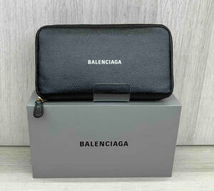 バレンシアガ BALENCIAGA ラウンドファスナー 長財布 ブラック