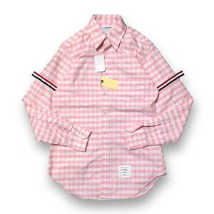 THOM BROWNE check shirt проверка рубашка с длинным рукавом розовый SIZE 2 с биркой MWL150E-04569-680 Tom Brown магазин квитанция возможно 