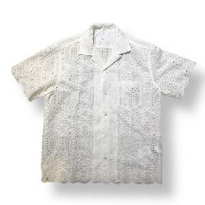 24SSTOGA lace shirt レース 半袖シャツ ホワイト SIZE 46 TV241-FJ303 トーガ 店舗受取可