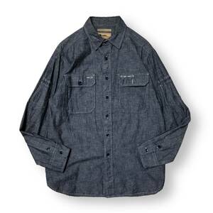 22AW NIGEL CABOURN LYBRO FIELD SHIRT ライブロ フィールド 長袖シャツ ネイビー系 SIZE 48 ナイジェル ケーボン 店舗受取可