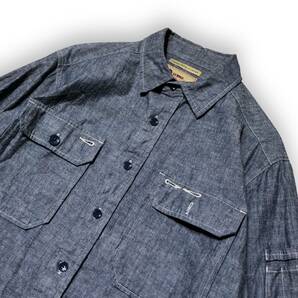 22AW NIGEL CABOURN LYBRO FIELD SHIRT ライブロ フィールド 長袖シャツ ネイビー系 SIZE 48 ナイジェル ケーボン 店舗受取可の画像3