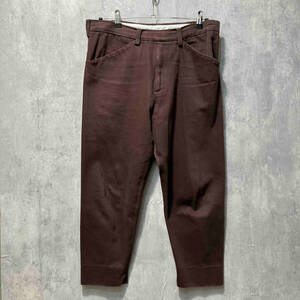 SUNSEA cropped cotton pants クロップド コットン パンツ ブラウン SIZE 1 17A60 サンシー