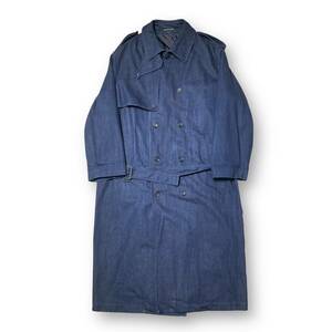 23AW Yohji Yamamoto POUR HOMME 12 OZ DENIM K-DENIM TRENCH COAT トレンチコート 3 ブルー ヨウジヤマモト