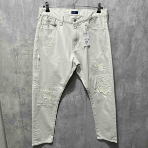 DENIM BY VANQUISH &FRAGMENT ダメージ加工デニム ペイント加工 アイボリー 30 コットン VFP4044 デニムバイバンキッシュ フラグメント