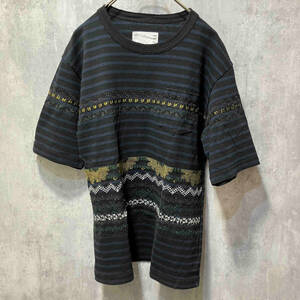 sacai Jacquard Print T-Shirt 半袖Tシャツ ブラック ネイビー サイズ:2 18-01766M サカイ