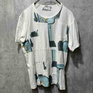 00ss COMME des GARCONS SHIRT パッチワークカットソー 半袖Tシャツ ホワイト サイズ:M コムデギャルソンシャツ