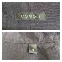 COMOLI コモリ リネンツイル 半袖オープンカラーシャツ X01-02024 ネイビー サイズ4 夏_画像5