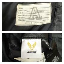 AVIREX アヴィレックス LIGHT SIGNATURE VARSITY JACKET ライト シグネチャー バーシティージャケット 6121039 M ブラック 通年_画像8