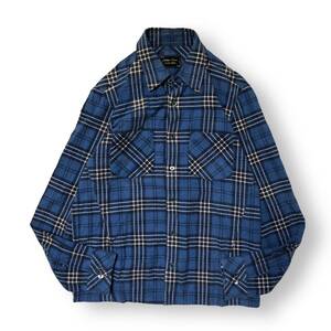 06ss ガンズ期 NUMBER (N)INE フランネルチェックシャツ ネルシャツ サイズ:2 ブルー ナンバーナイン 店舗受取可