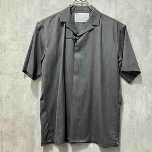 kolor Wool China Shirt wool tea ina short sleeves shirt gray SIZE 1 17SCM-B03111 color 
