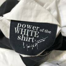 23AW YOHJI YAMAMOTO POUR HOMME ブラックホワイトスペアカラーブラウス リバーシブル power of the WHITE shirt サイズ3 店舗受取可_画像5