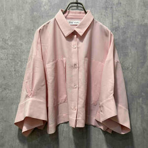 THE YON super wide half sleeve cropped shirt スーパー ワイド ハーフ スリーブ クロップドシャツ ピンク SIZE FREE ザヨン