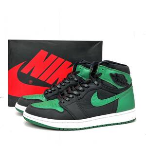 Nike Air Jordan 1 Retro High OG Black/Pine Green ナイキ エアジョーダン1 レトロ ハイ OG ブラック/パイングリーン 555088-030 27.0cm