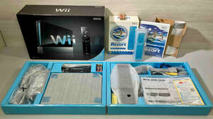 [ не использовался ]Nintendo Wii RVL-001 черный Sports Resort спорт resort дистанционный пульт плюс упаковка 