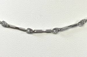 【造幣局刻印】 Pt850 プラチナ (総9.5g) 40cm デザイン ネックレス