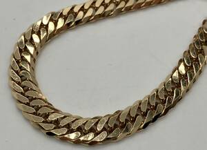 K18 6 surface double flat bracele 30.7g 20cm six surface flat 18 gold Gold 750 accessory goods only 