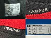 adidas アディダス CAMPUS 00s TKO キャンパス00sTKO HP6539 スニーカー ブラック x レッド 26.5cm 店舗受取可_画像6