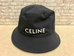 CELINE セリーヌ エンブロイダリー バゲットハット 2AU5B968P サイズL 59 コットン ウルトラブラック バケッコットンギャバジン 帽子