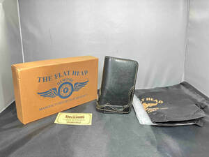 THE FLAT HEAD フラットヘッド 二つ折り財布 ウォレット ミドルサイズ ミディアムウォレット メンズ ブラック系 黒系 ※箱、保存袋付
