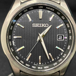 ☆当店保証付 箱あり SEIKO セイコー セイコーセレクション SBTM287 7B75-0AA0 電波ソーラー メンズ腕時計 ブラック×シルバーの画像2