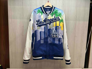 Mitchell&Ness MLB ロサンゼルス ドジャース スタジアムジャンパー ワッペン / スタジャン XL リブ毛玉、汚れあり/袖口、袖汚れあり