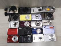 ジャンク デジタルカメラ 20台まとめ OLYMPUS/Panasonic/SONY/CASIO/Nikon/RICOH 全て動作未チェック 現状品_画像1