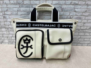 Castelbajac Castelba Jack Domine Mini Tote Bag 024511 Мужские женщины из белого баджака