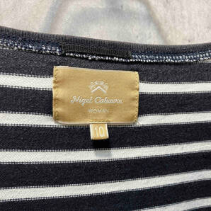 NIGEL CABOURN border long t-shirt cut-sew ボーダー 長袖Tシャツ・カットソー ホワイト ネイビー SIZE 10 ナイジェル ケーボンの画像4