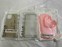 SHEIN シーイン　iPhone12.12Proスマホケース11こセット　花柄　ピンク　無地_画像4