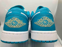 美品 NIKE AIR JORDAN 1 LOW 553558 174 ナイキ エア　ジョーダン 1 ロウ US8 26cm UK7 EU41 ホワイト アクアトーン_画像5