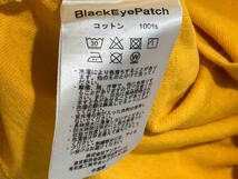 BlackEyePatch ブラックアイパッチ 半袖Tシャツ プリント M 黄色 イエロー センターロゴ 綿 コットン 中国製 クルーネック メンズ_画像4