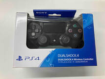 ジャンク PS4 ワイヤレスコントローラー（DUALSHOCK4）ジェット・ブラック_画像1