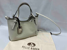 PELLE BORSA ペレボルサ　ハンドバッグ　ショルダーバッグ オフホワイト 2WAYバッグ_画像1