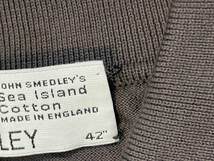 JOHN SMEDLEY ジョン スメドレー sea island グレー ～90s タグ縫い付け一か所ほつれ 半袖 イングランド製 サイズ42_画像9