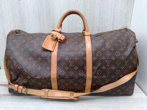 ルイヴィトン　LOUIS VUITTON／モノグラム ／キーポルバンドリエール60　ボストンバッグ　パドロック付（キー欠品）M41412