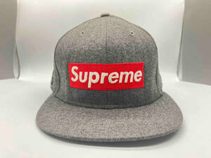 Supreme 10AW Woolrich Box Logo NewEra Cap シュプリーム ニューエラ ロロピアーナボックスロゴ キャップ グレー 7 1/2 59.6cm