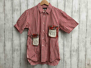 COMME des GARCONS HOMME PLUS| short sleeves shirt |PE-B041| check | red | size XS