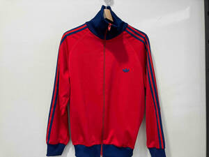 adidas アディダス 80s トラックジャケット ジャージ 5号 デサント製 ADS-4F 赤 RED ポリエステル vintage ビンテージ