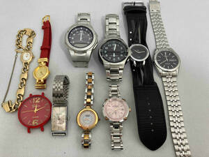 1 jpy start Junk set sale wristwatch B set 10ps.@ Citizen Casio other quartz hand winding part removing 