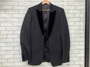 GalaabenD ガラアーベント テーラードジャケット タキシード クロス拝絹 メンズ ブラック フォーマル モード ベロア ウール 日本製