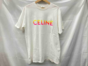 CELINE Celine / short sleeves T-shirt / white / Logo /XS store receipt possible 