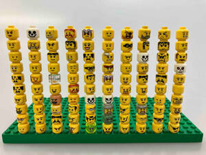 LEGO ミニフィグ用 ヘッド 頭 顔 パーツのみ 大量 100個 まとめ売り ※スターウォーズ ガイコツ ニンジャゴー レゴシティ など